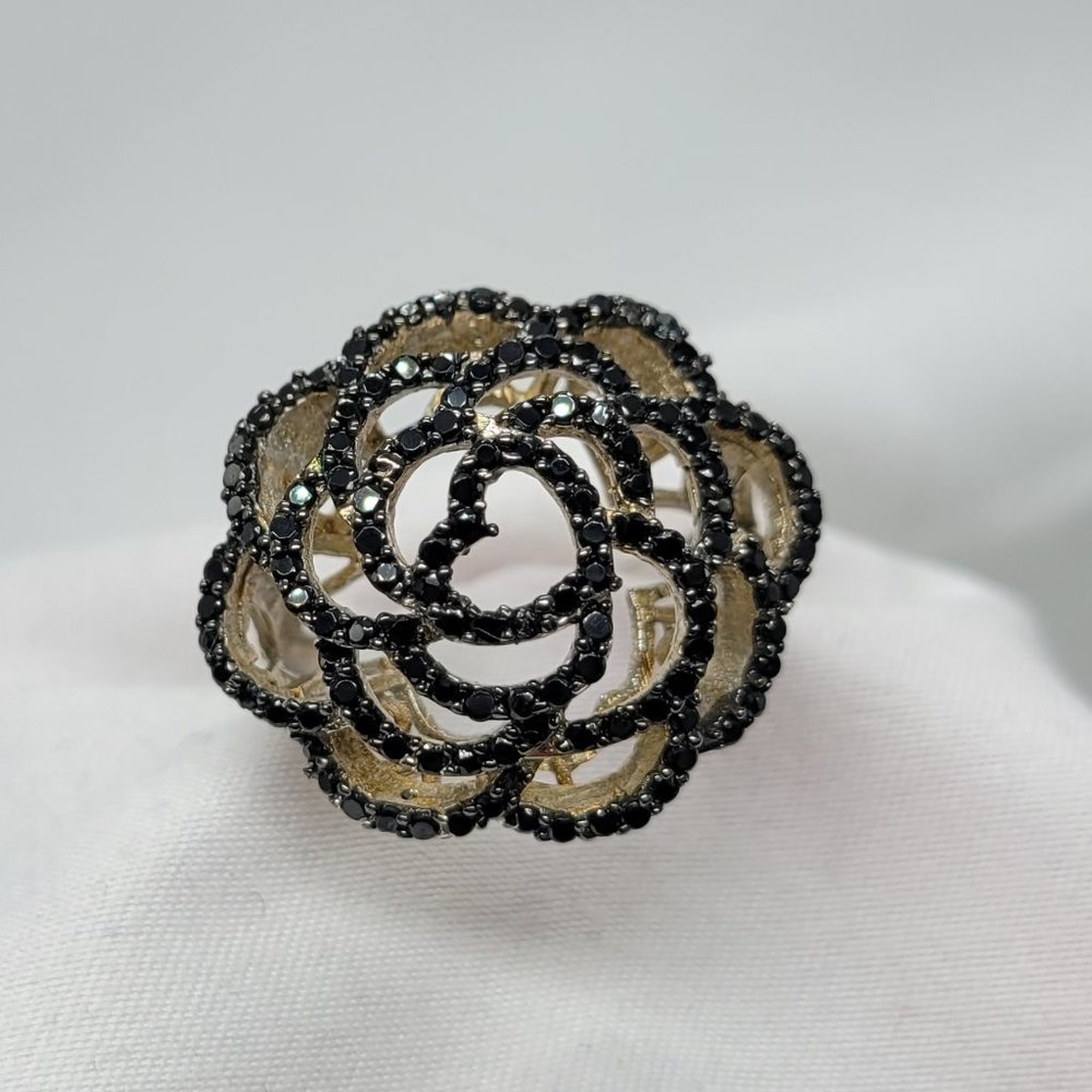 NWOT Sterling Silver Black Spinel Ring